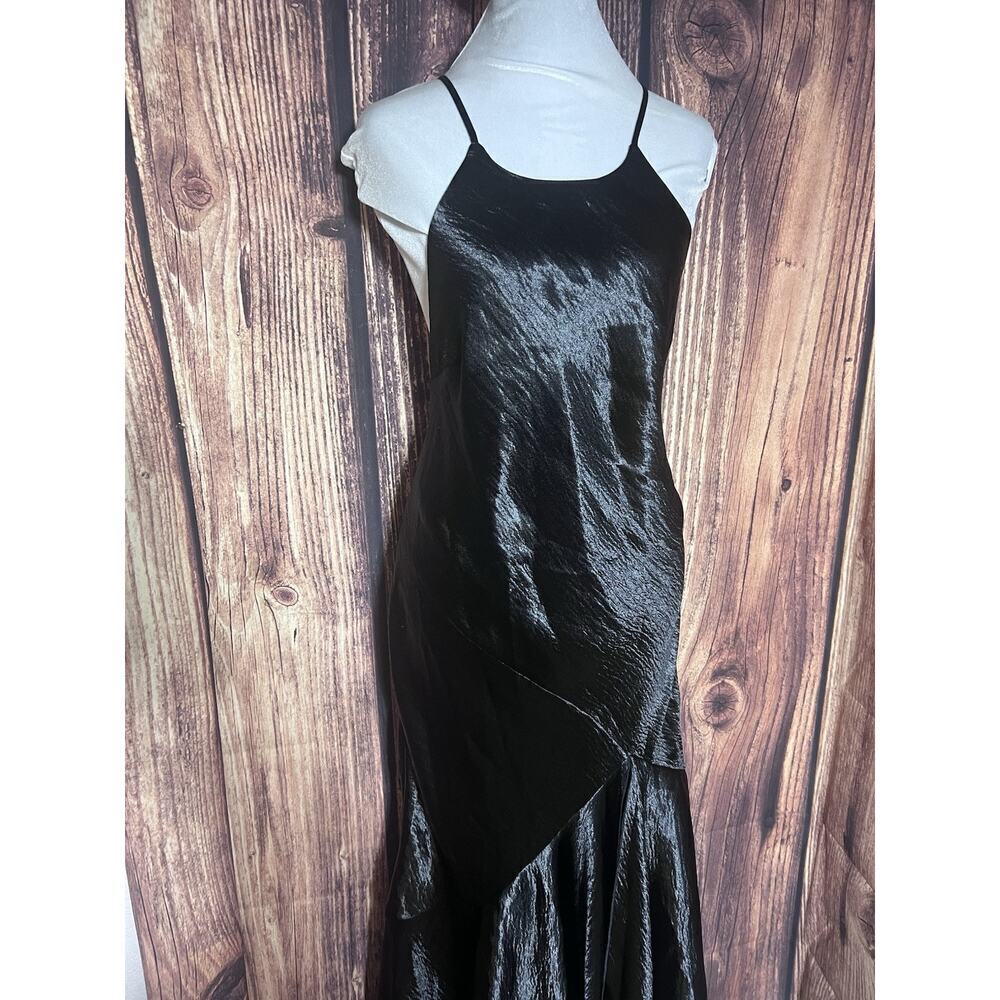 Express Prom Dress Sz Small Silky Party Sexy Formal Mermaid Open Back slip